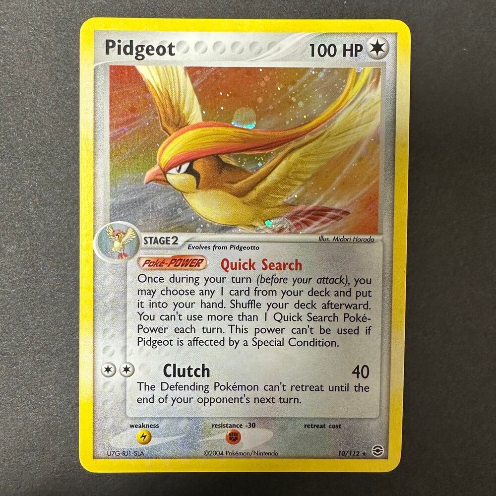 Pokemon TCG Pidgeot EX FireRed Leaf Green 10/112 Holo Rare NM/LP